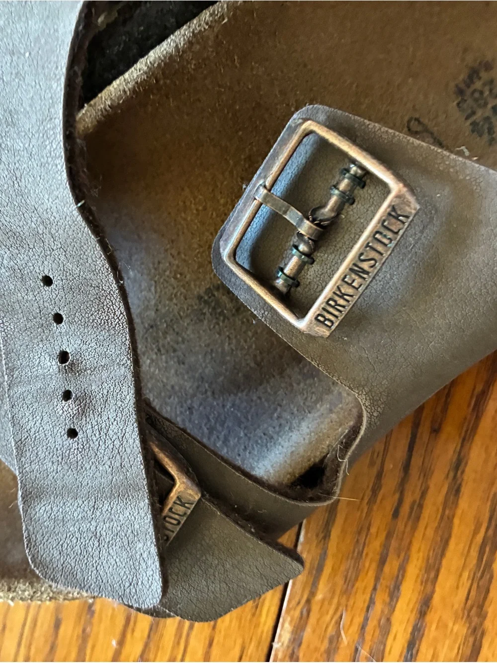Birkenstock Two-Strap Sandals in Taupe Brown
